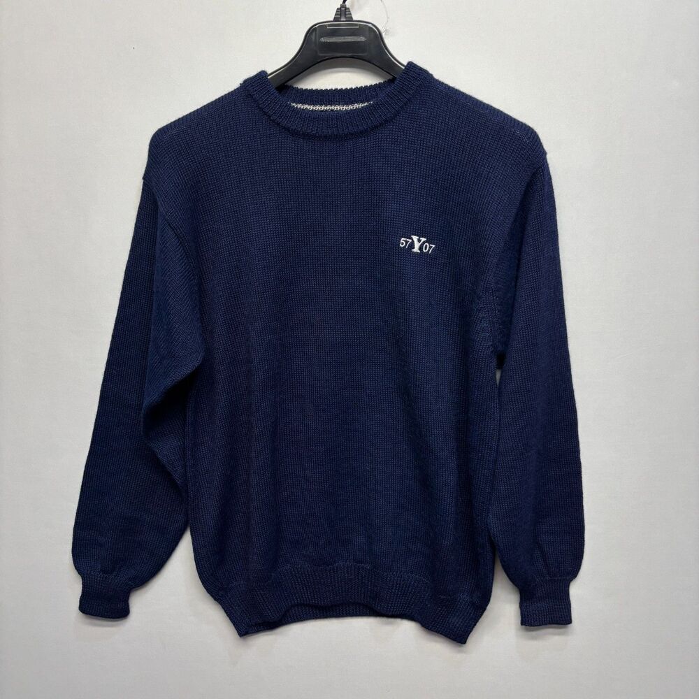 Waliki Bolivia Men 100% Alpaca Hair Sweater Size Medium Blue C107 -11